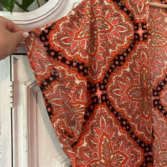 5 for $25! Charlotte Russe Kimono Cardigan with Black Fringe Size M - Picture 3 of 6